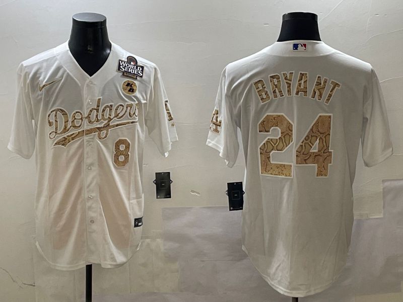 Men Los Angeles Dodgers #24 Bryant White Fashion Game 2025 Nike MLB Jersey style 30610->los angeles dodgers->MLB Jersey
